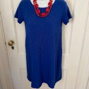 Women's Gap Royal Blue Short Sleeve Tee Shirt Dress, Size XS